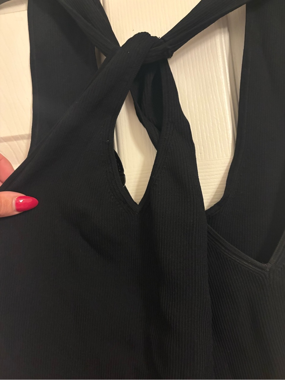Zara Black Ribbed Tank - Picture 3 of 4
